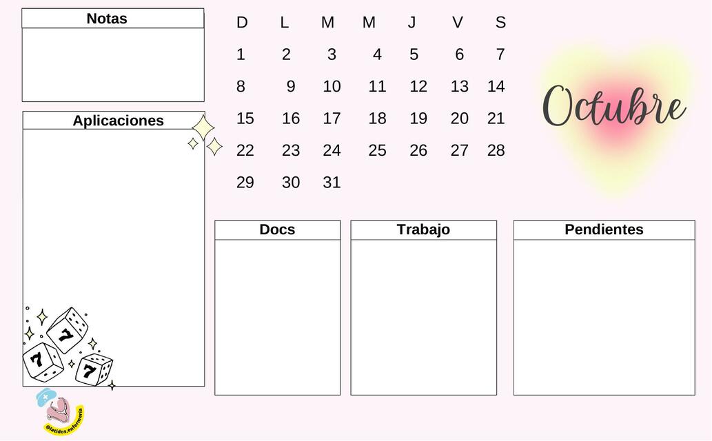 Plantilla para organizarte