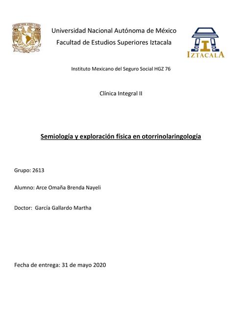 Exploración en otorrinolaringología