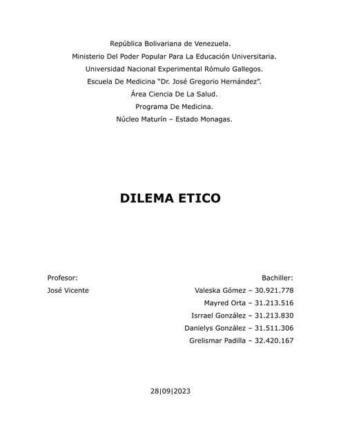 Dilema Ético 