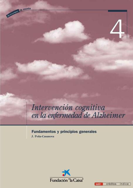 Intervención Cognitiva en la Enfermedad de Alzheimer 