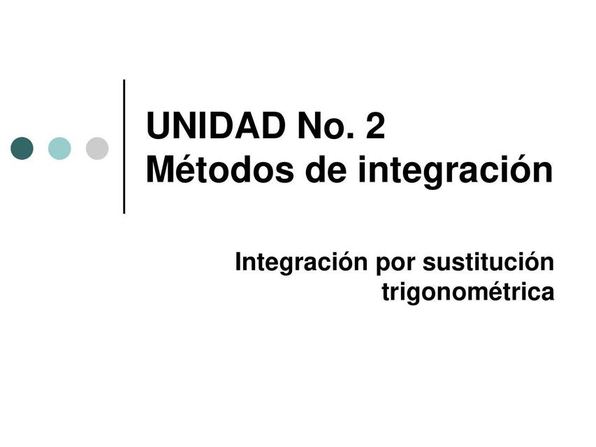 Integración por sustitución trigonométrica