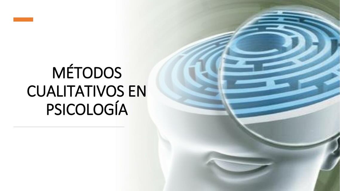 Métodos cualitativos en psicología 