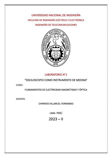 Fundamentos de electricidad magnetismo y óptica - Lab I