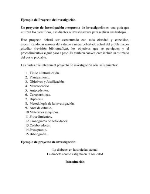 Ejemplo de Proyecto de Investigación  