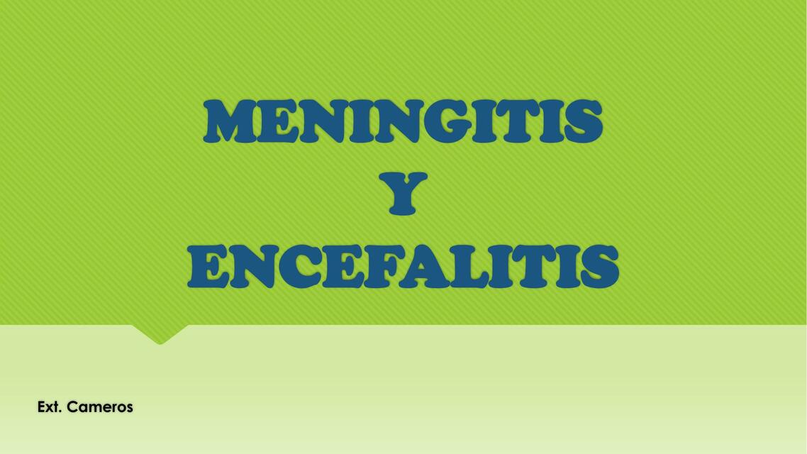 Meningitis y encefalitis 