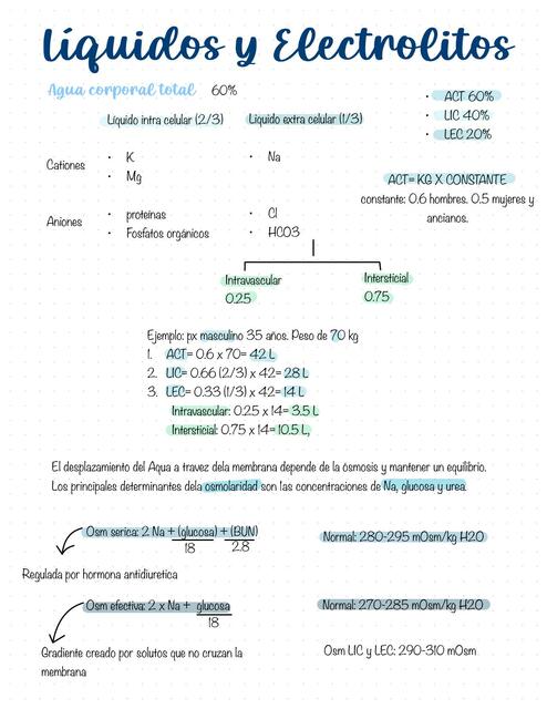 Líquidos y electrolitos