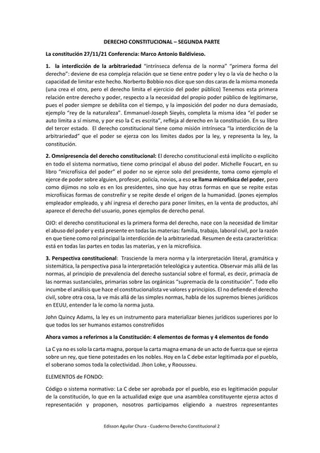 CUADERNO DERECHO CONSTITUCIONAL SEGUNDA PARTE