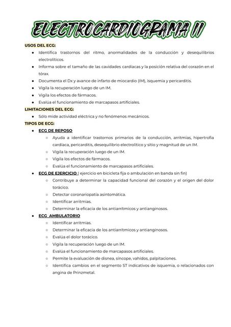 Electrocardiograma II