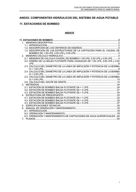 Estaciones de Bombeo