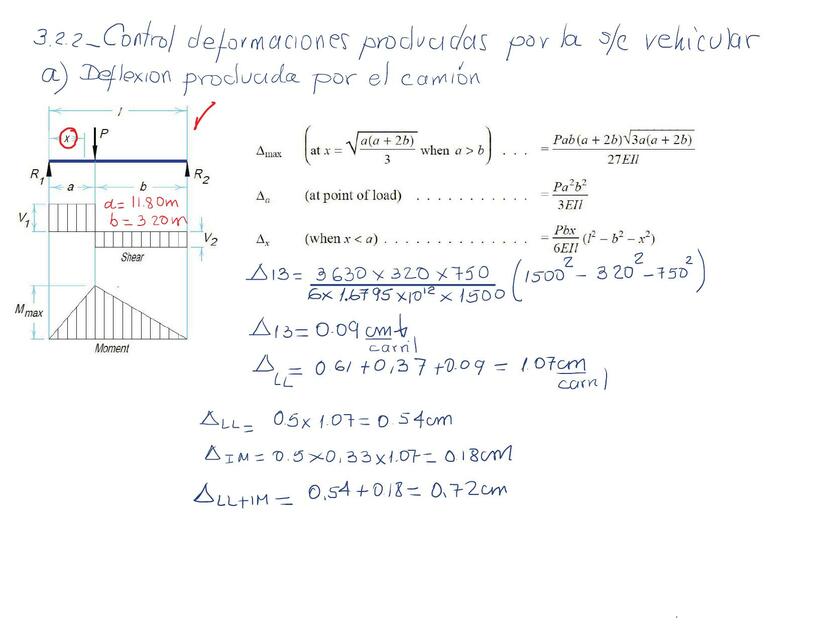 Control de deformaciones producidas por la carga vehicular 