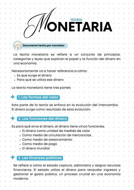 Teoría Monetaria