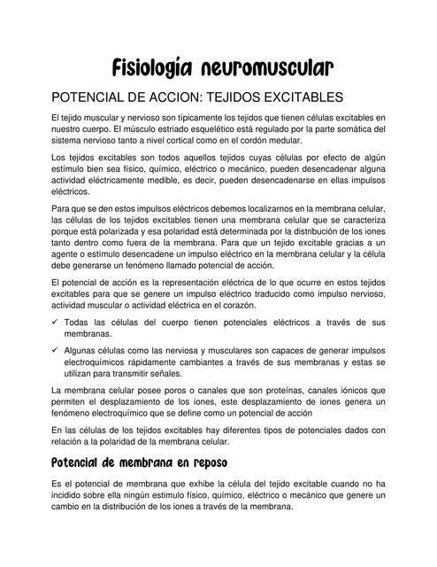 Fisiología neuromuscular