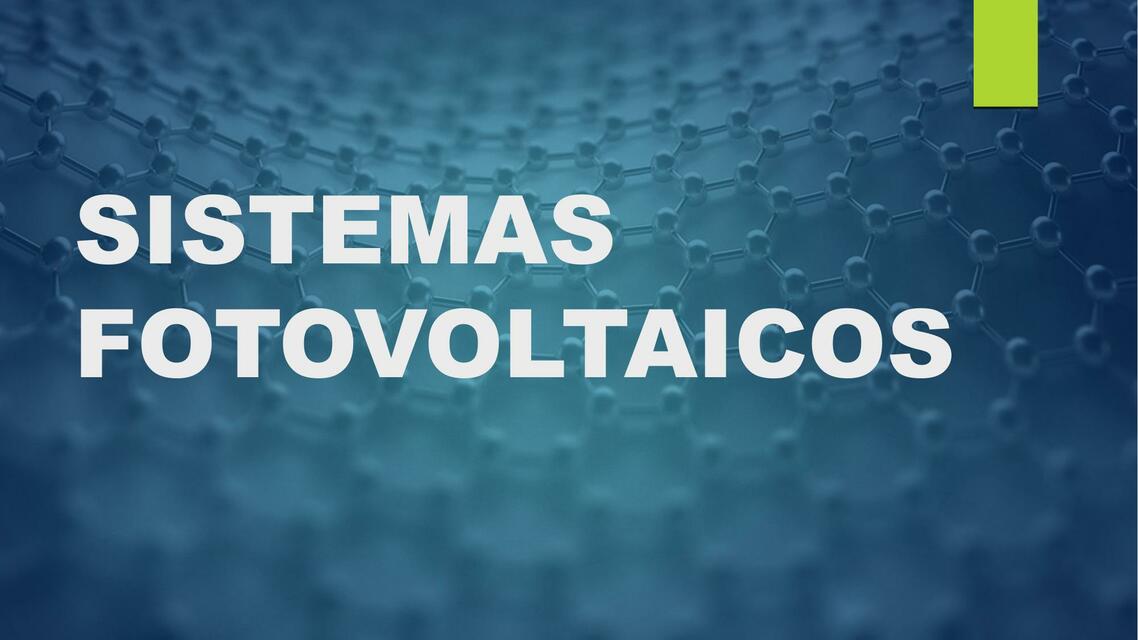 Sistemas Fotovoltaicos 