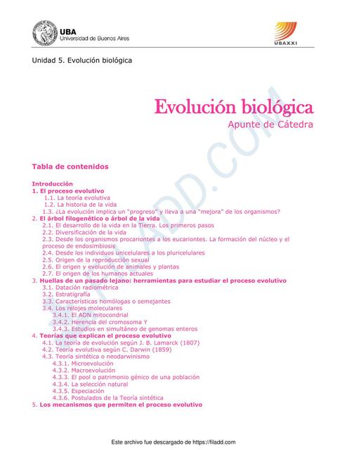 Evolución Biológica 