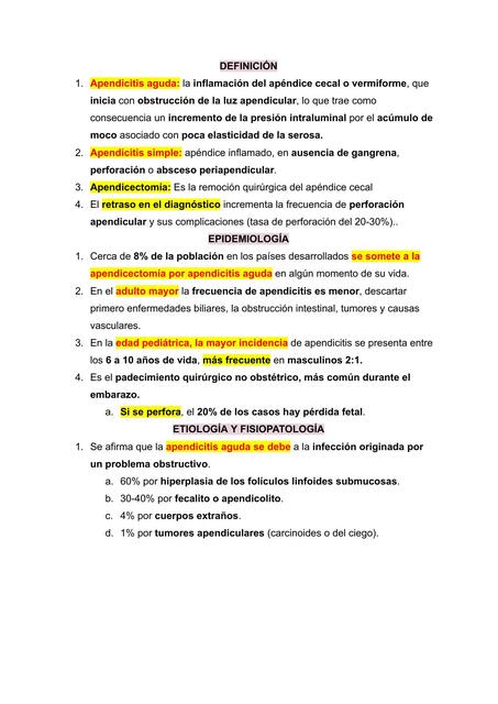 APENDICITIS (RESUMEN GPC y CTO) ENARM