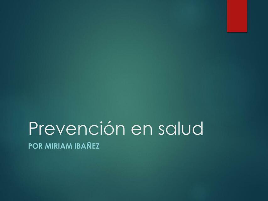 Prevención en salud