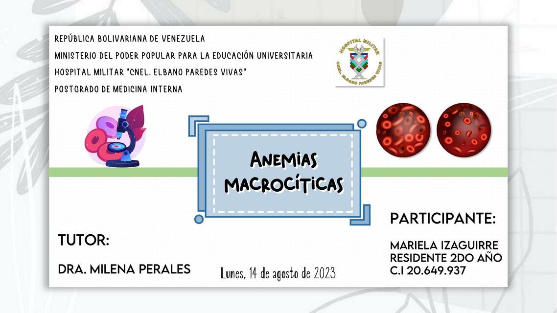 Anemias macrocísticas