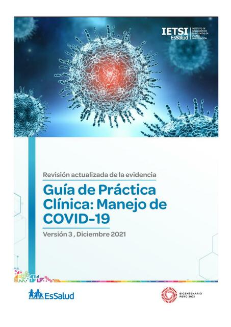 Guía de práctica clínica : manejo de COVID 19