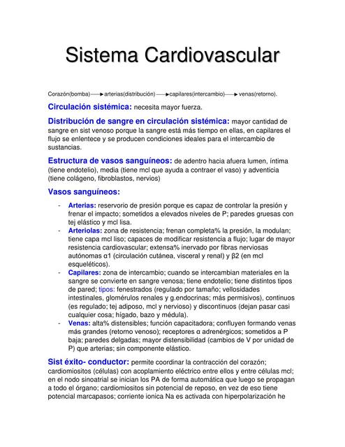 Sistema Cardiovascular