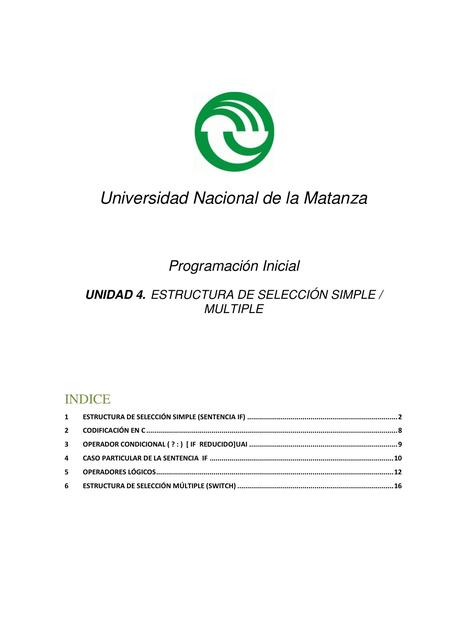 Estructura de selección simple  