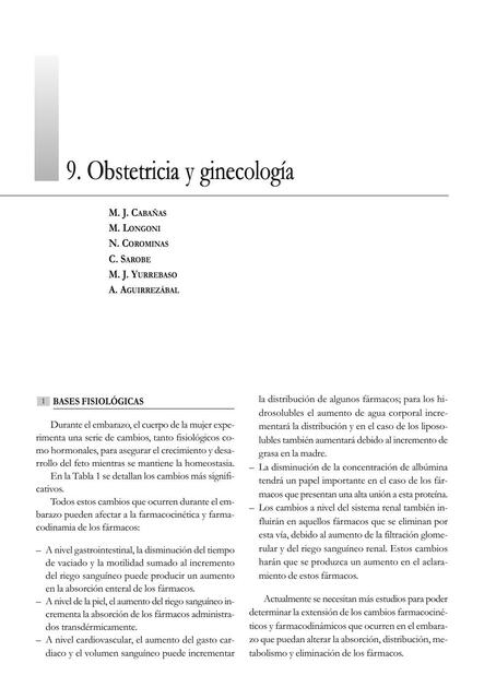 9 Obstetricia y Ginecología 