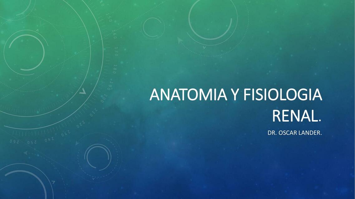 ANATOMIA Y FISIOLOGIA RENAL