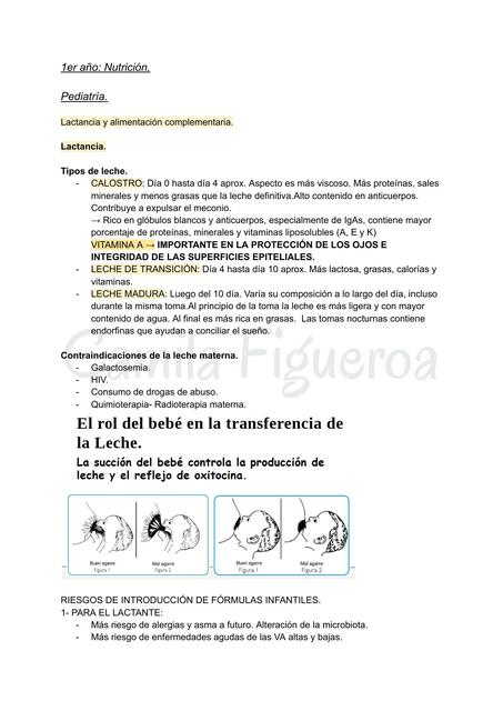 Pediatría lactancia y alimentación complementaria