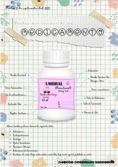 Partes del Envase de un Medicamento 