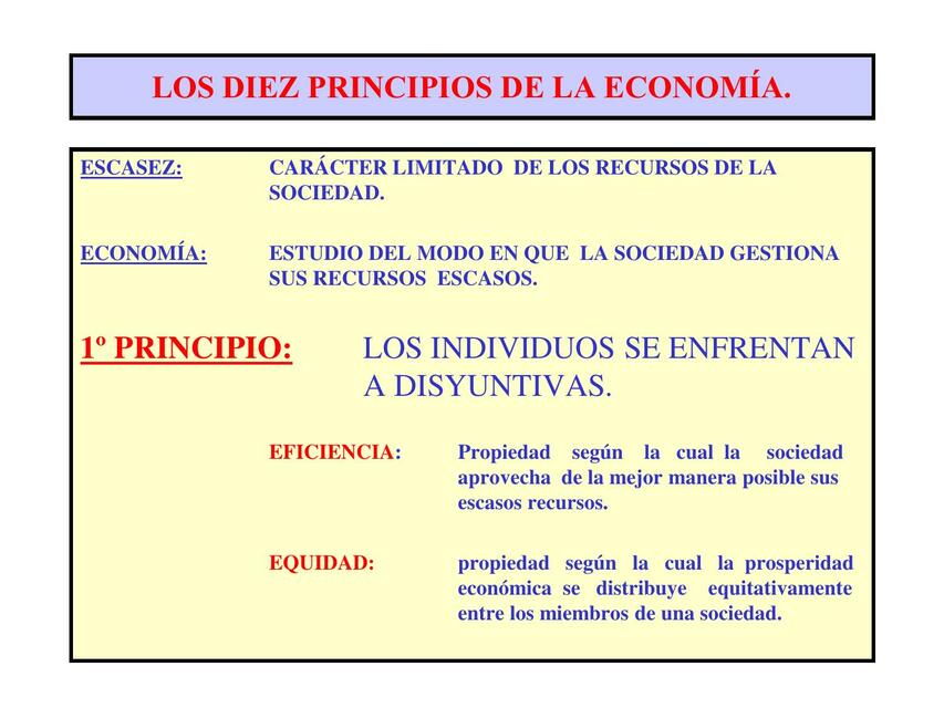 Los Diez Ñrincipios de la Economía