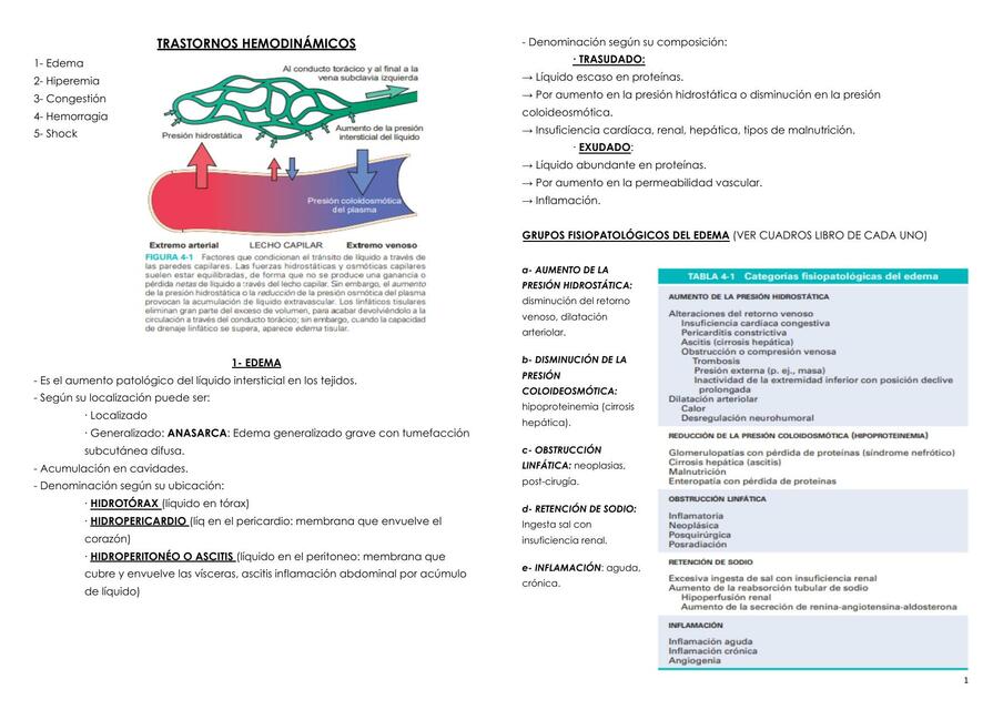 Transtornos Hemodinámicos