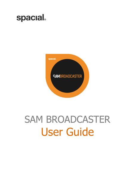 SAM Broadcaster User Guide