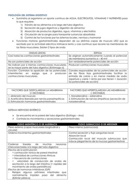 Fisiología del sistema digestivo 