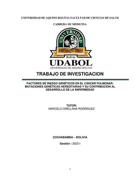 Factores de Riesgo Genéticos en el Cáncer Pulmonar 