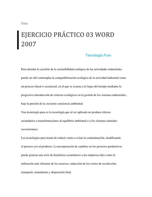 Ejercicios Práctico 03 Word 2007 