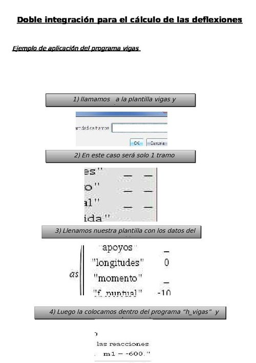 Doble Integración Para El Cálculo De Las Deflexiones