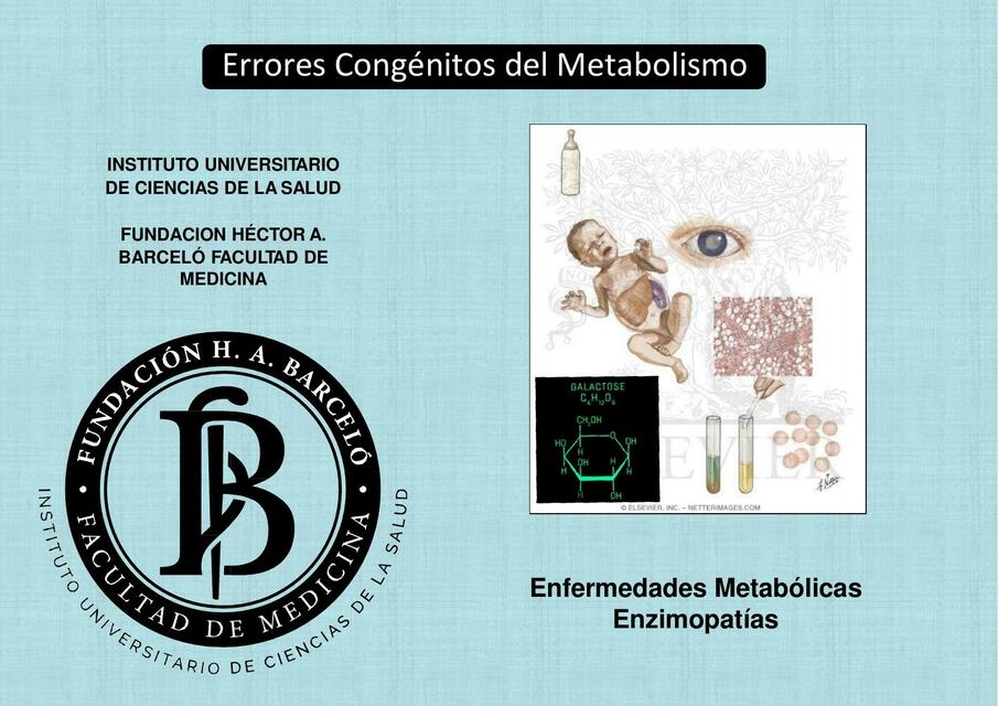 Enfermedades Metabólicas Enzimopatías 