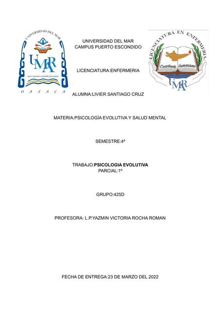 Psicología Evolutiva y Salud Mental