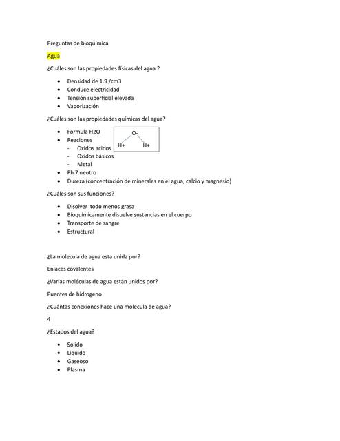 Preguntas de bioquímica