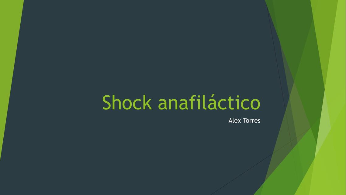 Shock anafiláctico 