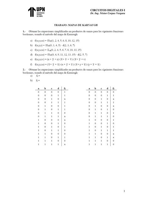Trabajo Mapas de Karnaugh  