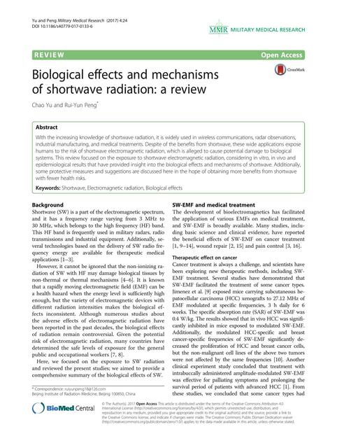 Efectos biológicos y mecanismos de la radiación de onda corta: una revisión 