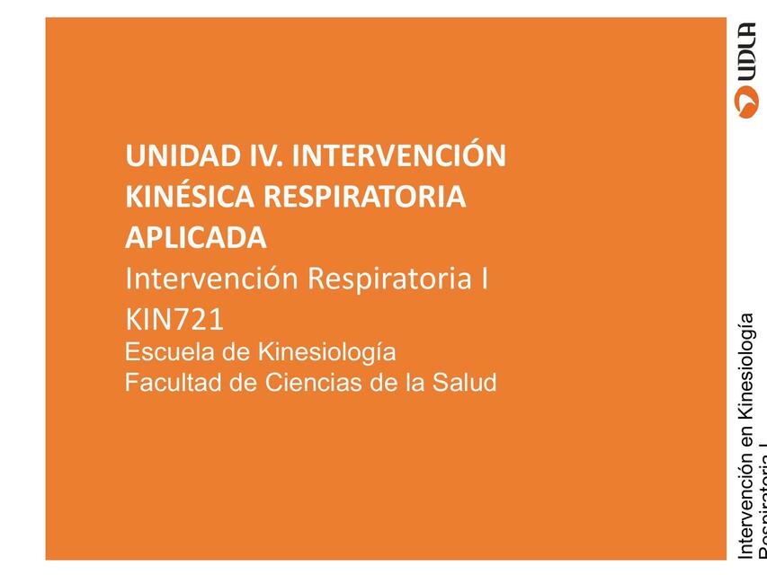 Intervención Kinésica Respiratoria Aplicada 