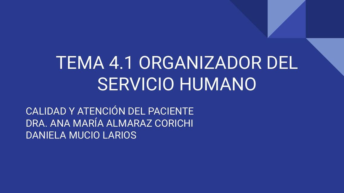 Organizador del Servicio Humano 