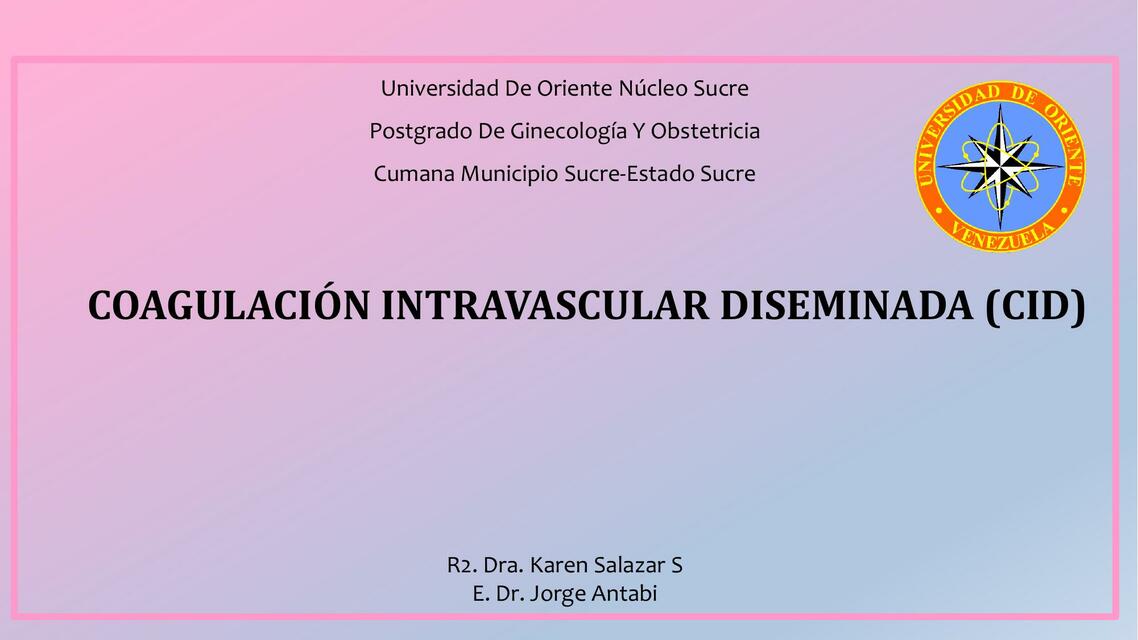 Coagulación intravascular deseminada