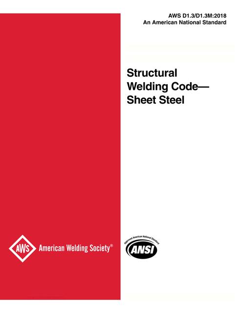 AWS D1 3 D1 3M Structural welding code 