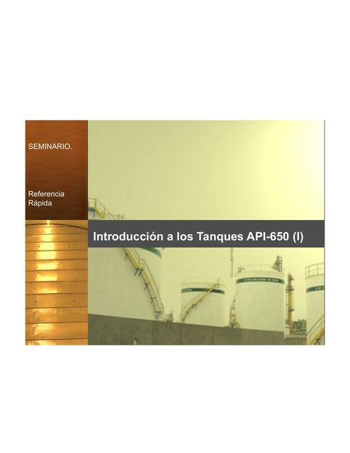 Introducción a los Tanques API-650 