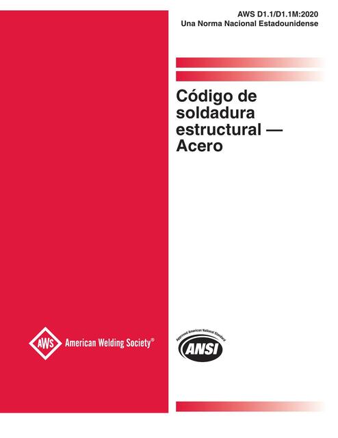 AWS D1 1 1 Código de soldadura estructural 