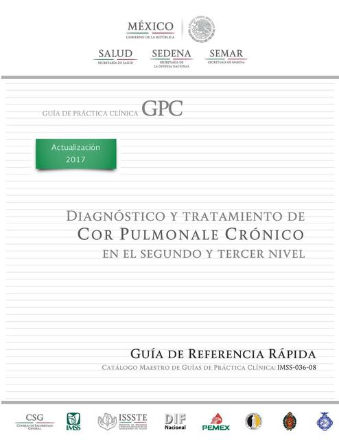 Diagnóstico y Tratamiento de COR Pulmonale Crónico 