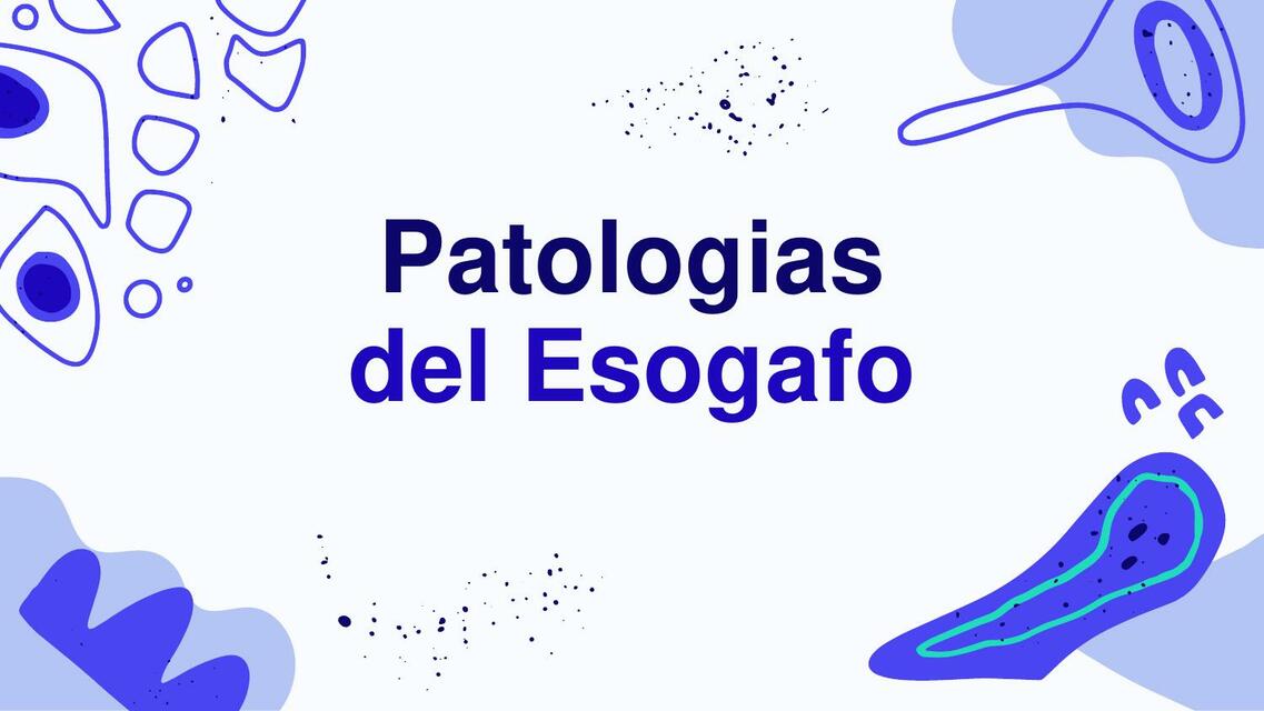 Patologias del esofago 