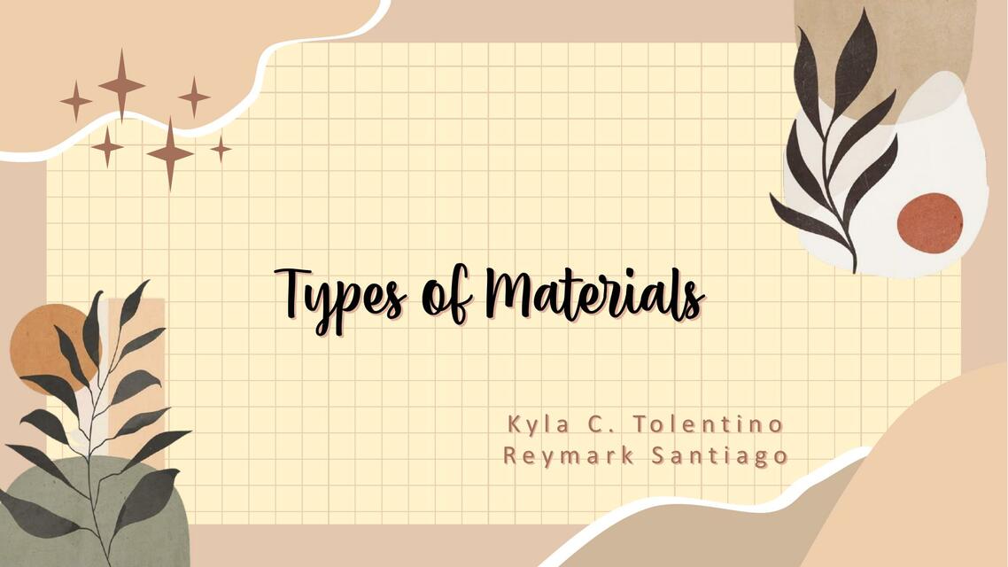 Types Of Materials MC ECE 5